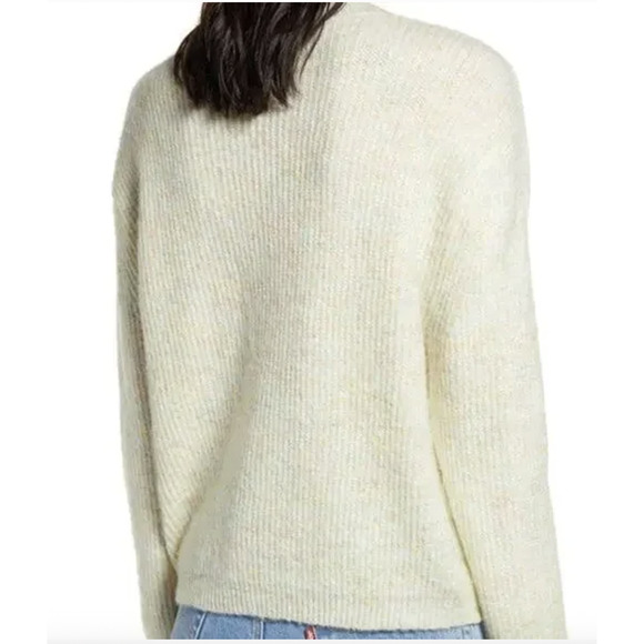 BP. Sweater Womens Large Yellow Pullover Crewneck Soft Knit Wool Blend Cozy - Picture 3 of 10